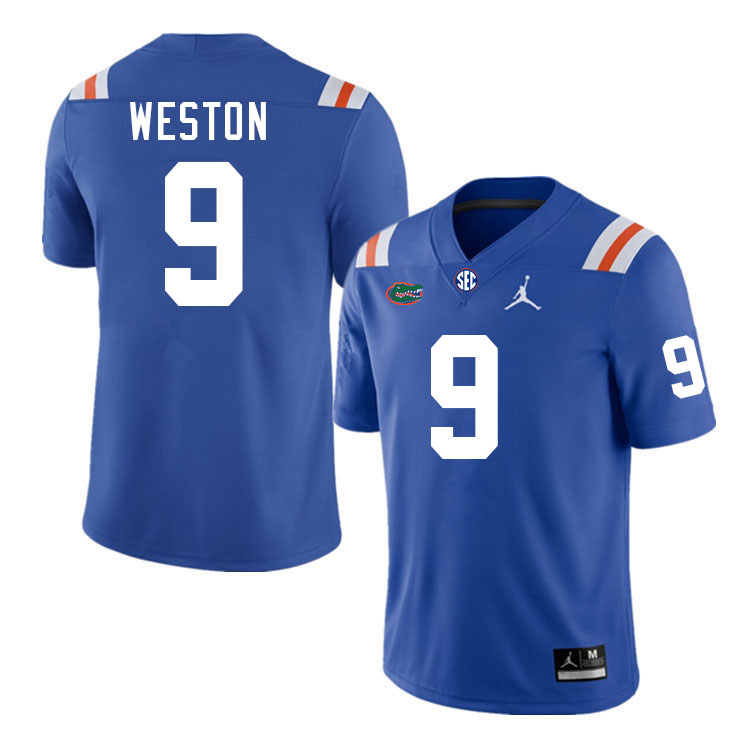 Men #9 Ja'Markis Weston Florida Gators College Football Jerseys Stitched-Throwback